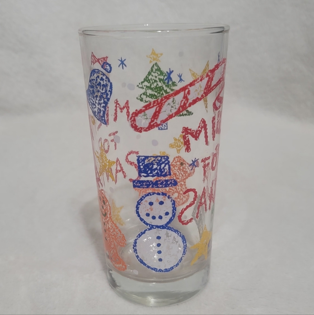 Vintage Milk For Santa Glass Tumbler - Picture 2 of 5
